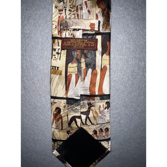 Museum Artifacts All Silk Tie Egyptian Print - Picture 4 of 5